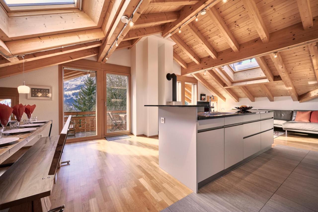 Chalet Bergfrieden Penthouse Wengen Luaran gambar
