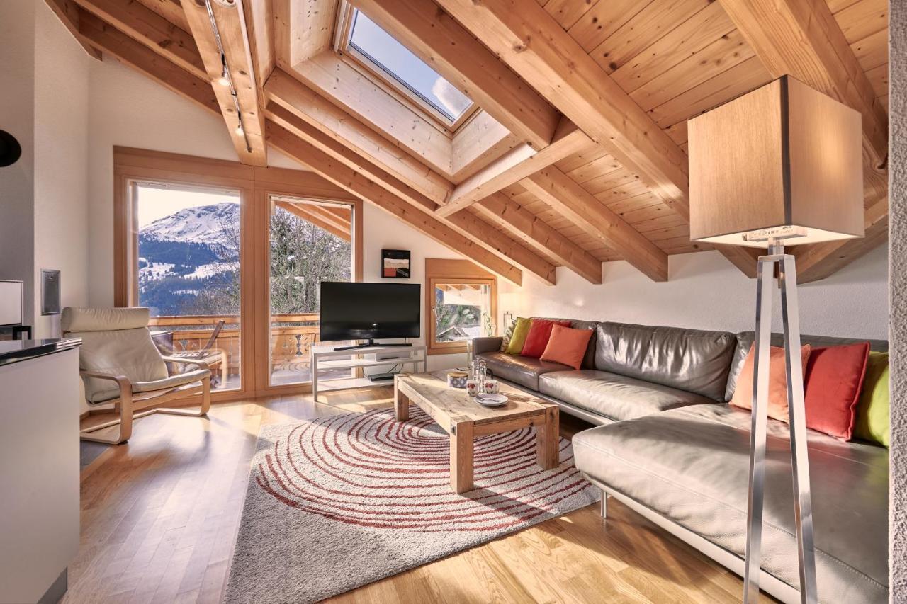 Chalet Bergfrieden Penthouse Wengen Luaran gambar
