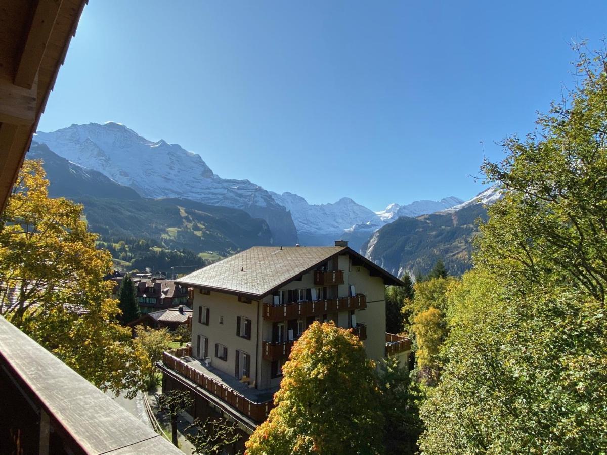 Chalet Bergfrieden Penthouse Wengen Luaran gambar