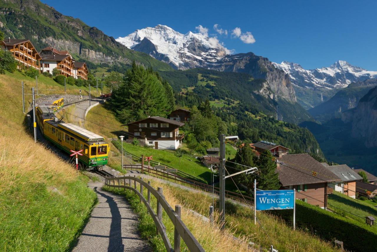 Chalet Bergfrieden Penthouse Wengen Luaran gambar