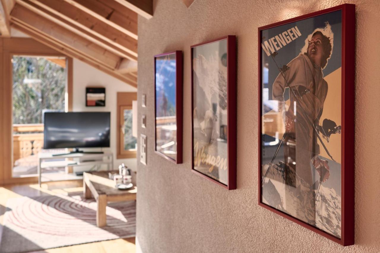 Chalet Bergfrieden Penthouse Wengen Luaran gambar