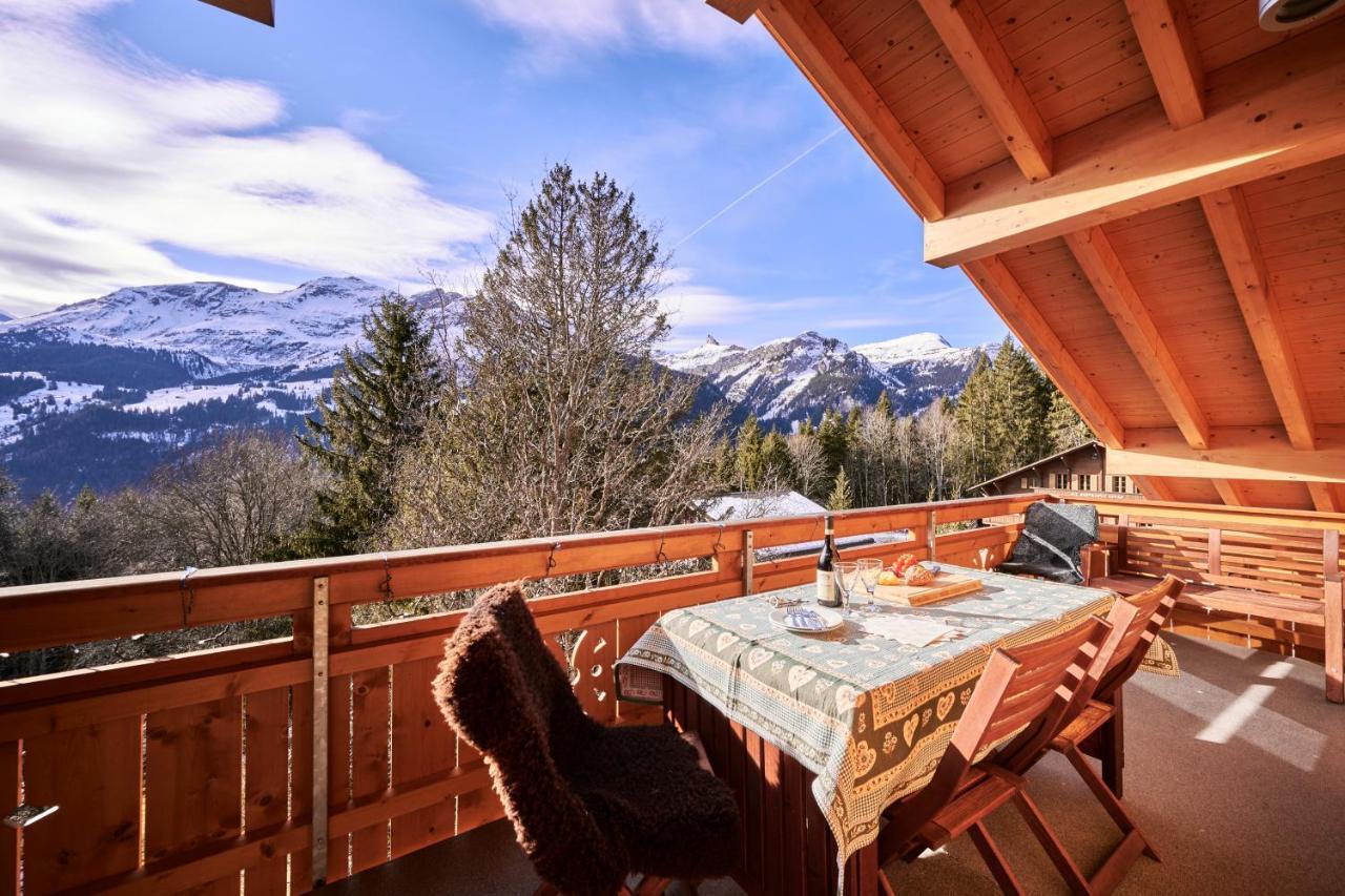 Chalet Bergfrieden Penthouse Wengen Luaran gambar